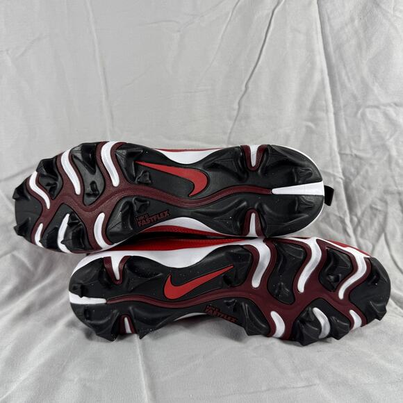 Nike Alpha Huarache 4 Keystone Baseball Shoes Mens 11.5 Fastflex New Red Black - Picture 9 of 9